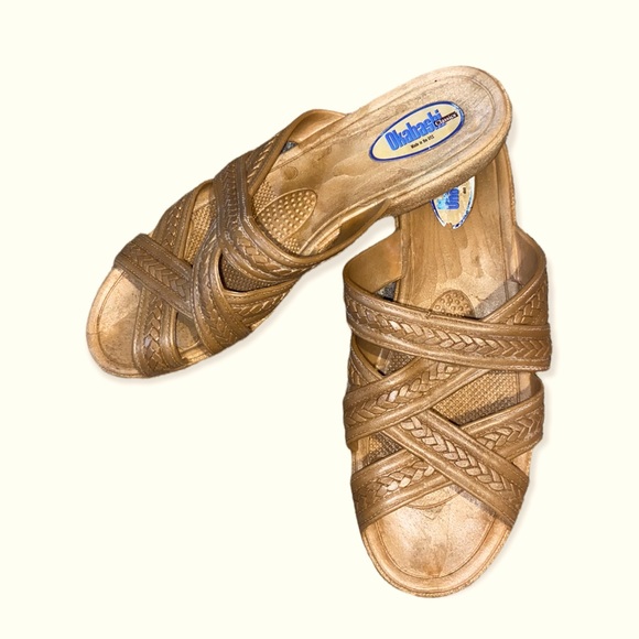 Vintage Okabashi Classic Women Tan Slide Sandals - Picture 12 of 12